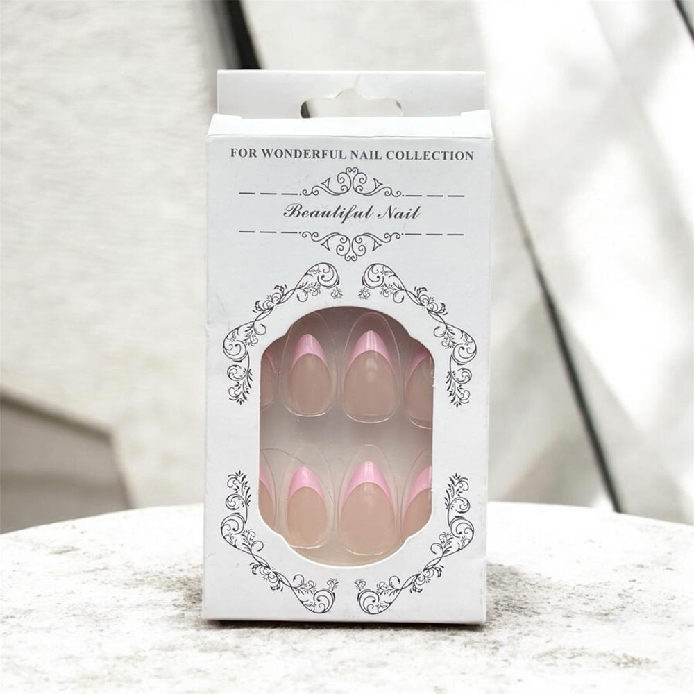 Pink French Tip Nails